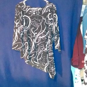 Women's Asymmetrical 3/4 sleeve blouse